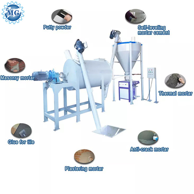 MG Dry Mortar Mix Machine With Ribbon Mixer Simple 35KW Plant 415V