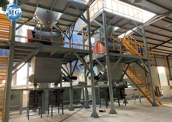 Twin Shaft Dry Mortar Tile Adhesive Production Line 30T/H