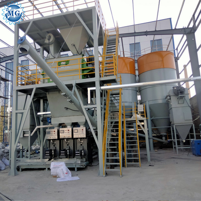 10 - 30T/H Dry Mortar Plant 9m With PLC Control Full Automatic 90KW