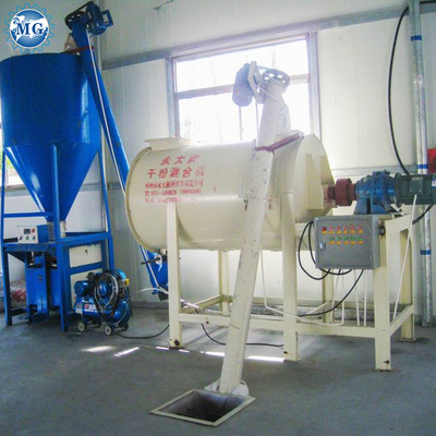 3T/H Simple Tile Adhesive Dry Mortar Mix Machine Simple With Ribbon Mixer