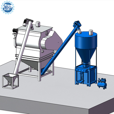 Sand Cement Mortar Dry Mix Plant 4 - 5T/H Improved Simple 6000*3000*3200mm