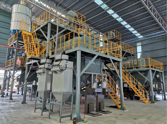 9M Automatic Dry Mortar Mix Plant For Tile Adhesive Machine Line