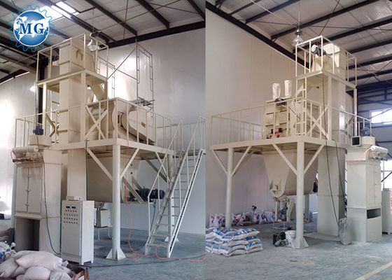 Twin Shaft 6T/H Dry Mix Plant For Gypsum Mortar Making