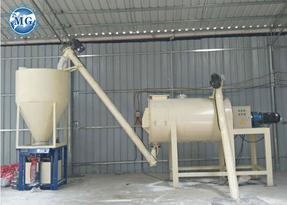 20 Kw Simple Dry Mix Plant Mortar For Cement Multi Spiral Ribbon Mixer