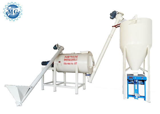 25KW Dry Mortar Mixing Plant 380V Tile Adhesive Wall Putty Making Machine