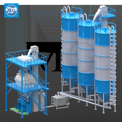 10-15t/H Dry Mortar Machine 45kw Power Weighing Accuracy ≤±1%