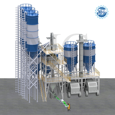 Full Auto PLC Control Dry Mortar Powder Mixing Tile Adhesive Machine