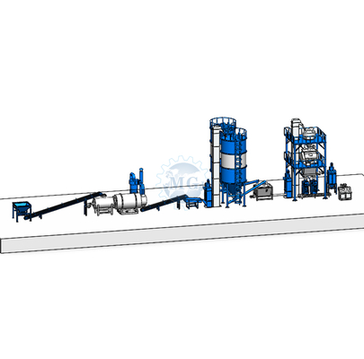 Customized Dry Mix Mortar Plant Fuel Electronic Weighing System  Twin Shaft