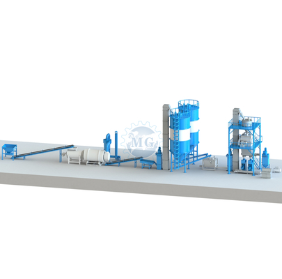 Customized Dry Mix Mortar Plant Fuel Electronic Weighing System  Twin Shaft