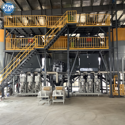 Intelligent PLC 10-30T/H Double Shaft Mixer Dry Mix Plant Dry Mortar Ceramic Tile Adhesive Production Line