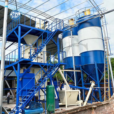 High Performance 10-30 T/h Dry Mix Powder Mortar Plant With Twin Shaft Paddle Mixer Machine Wall Putty Sand Cement Mixer Tile Adhesive Production Line
