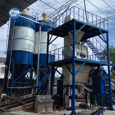 High Performance 10-30 T/h Dry Mix Powder Mortar Plant With Twin Shaft Paddle Mixer Machine Wall Putty Sand Cement Mixer Tile Adhesive Production Line