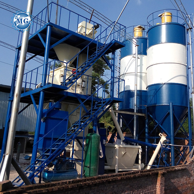 High Performance 10-30 T/h Dry Mix Powder Mortar Plant With Twin Shaft Paddle Mixer Machine Wall Putty Sand Cement Mixer Tile Adhesive Production Line