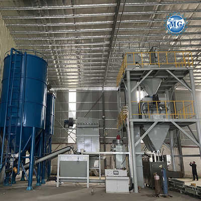 High Efficiency PLC Control Dry Mix Powder Mortar Mixing Plant Wall Putty Sand Cement Gypsum Mixer Ceramic Tile Adhesive Glue Making Machine