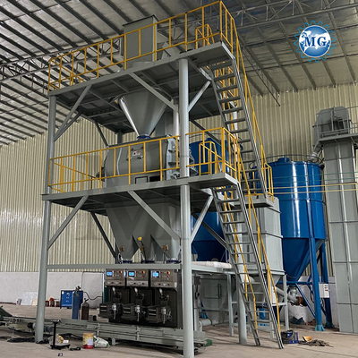 High Efficiency PLC Control Dry Mix Powder Mortar Mixing Plant Wall Putty Sand Cement Gypsum Mixer Ceramic Tile Adhesive Glue Making Machine