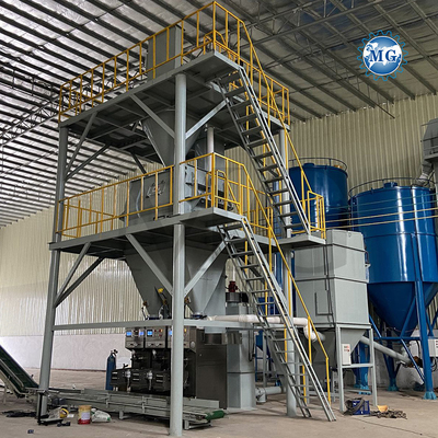 High Efficiency PLC Control Dry Mix Powder Mortar Mixing Plant Wall Putty Sand Cement Gypsum Mixer Ceramic Tile Adhesive Glue Making Machine