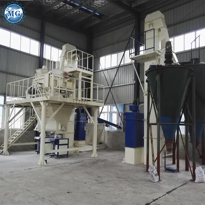 PLC Control Semi Automatic Dry Mix Powder Mortar Mixing Plant Wall Putty Sand Cement Gypsum Mixer Ceramic Tile Adhesive Glue Making Machine