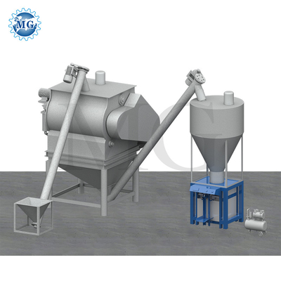 4-5 T/H 35 KW Dry Mix Powder Mortar Mixer Machine Wall Putty Sand Cement Mixing Equipment Tile Adhesive Glue Manufacturing Plant