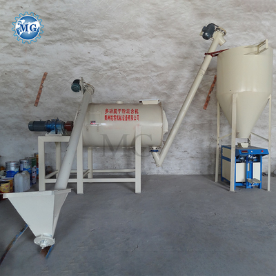 1-5tph Voltage Customized Dry Mix Powder Mortar Production Line Wall Putty Plaster Cement Skim Coat Mixer Tile Adhesive Glue Grout Making Machine