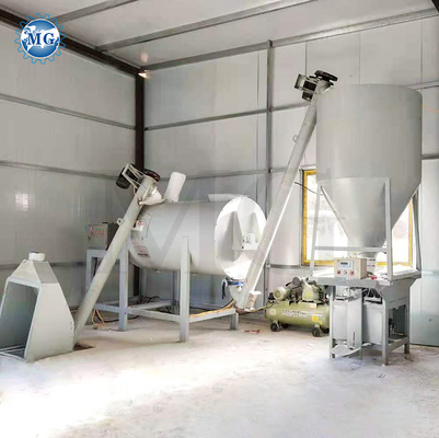 1-5tph Voltage Customized Dry Mix Powder Mortar Production Line Wall Putty Plaster Cement Skim Coat Mixer Tile Adhesive Glue Grout Making Machine
