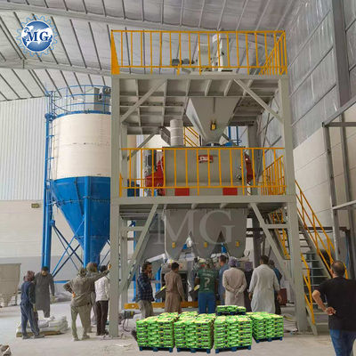 Automatic Weighing Dry Mortar Mixing Plant Wall Putty Plaster Skim Coat Sand Cement Mixer Tile Adhesive Glue Grout Making Machine