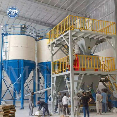 Automatic Weighing Dry Mortar Mixing Plant Wall Putty Plaster Skim Coat Sand Cement Mixer Tile Adhesive Glue Grout Making Machine
