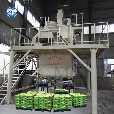 49KW Power Energy Saving Dry Mortar Mixing Plant Wall Putty Plaster Skim Coat Sand Cement Mixer Tile Adhesive Glue Grout Making Machine