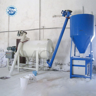 Simple Small 1-5 T/h Dry Mortar Mixing Plant Wall Putty Gypsum Powder Plaster Skim Coat Cement Mixer Tile Adhesive Grout Glue Making Machine