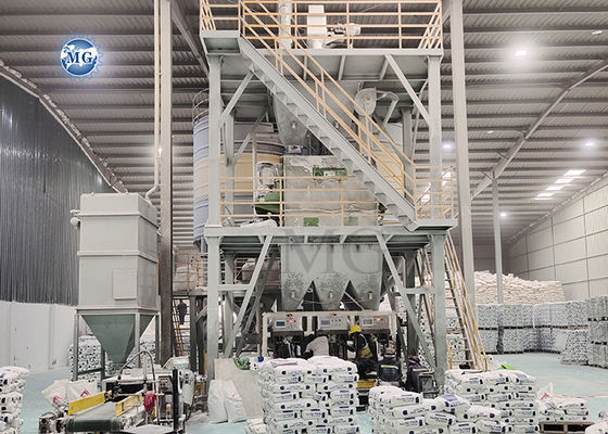 Long Lifetime Automatic Dry Mix Powder Mortar Mixing Plant Wall Putty Skim Coat Tile Adhesive Making Machine