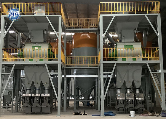 10-50 T / H Dry Powder Mortar Production Line Wall Putty Skim Coat Mixer Tile Adhesive Mixing Machine