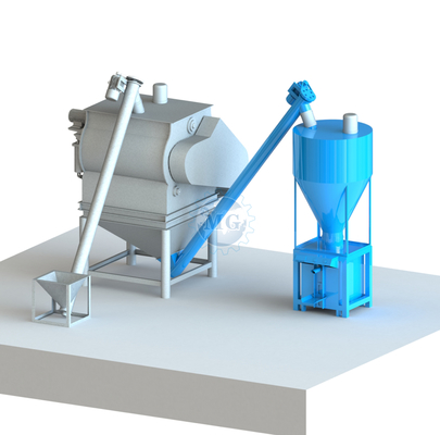 PLC Electronic Weighing Dry Mixing Plant With Cement Silo Bag Filter Dust Collector