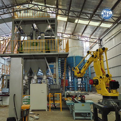 High Speed Palletizing Dry Mix Powder Mortar Mixing Plant Sand Cement Plaster Gypsum Mixer Ceramic Tile Adhesive Making Machine