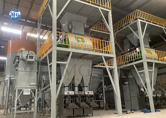 High Speed Feeding Dry Powder Mortar Mixing Plant Wall Putty Skim Coat Sand Cement Mixer Ceramic Tile Adhesive Making Machine