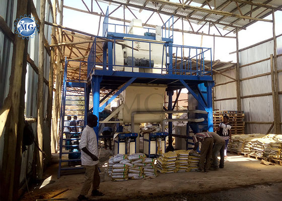 49KW Semi Automatic Dry Mortar Production Line Wall Putty Gypsum Sand Cement Mixer Tile Adhesive Manufacturing Plant For Sale