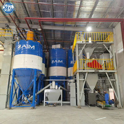 Full Automatic Dry Mortar Production Line 10-12TPH Skim Coating Mixer Machine Plant