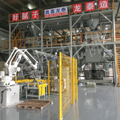 Dry Mortar Production Line with 10-30 T/H Capacity Twin Shaft Mixer and PLC Control System