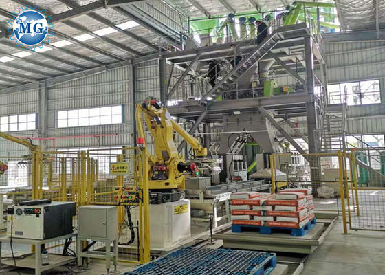 Durable Dry Mortar Plant PLC Control Repair Mortar Mixing Production Line