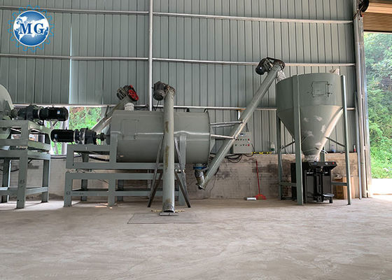 Automatic Batching Type 2-6t/H Dry Mortar Production Line With Spiral Ribbon Mixer
