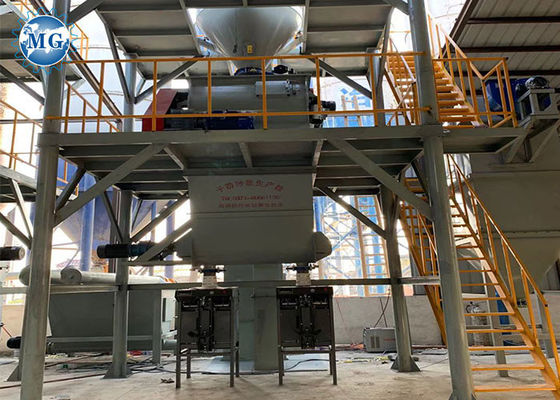 20T / H Dry Mortar Plant Twin Shaft Mixer Sand Cement Making Machine