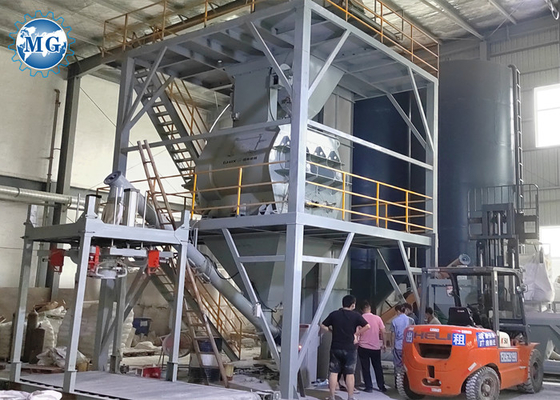 8-9m Automatic Dry Mortar Mix Plant For Tile Adhesive And Tile Cement Making