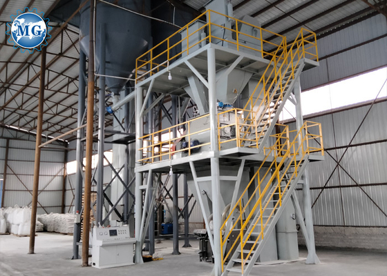 Automatic Packaging Tile Adhesive Production Machine With Forced Twin Shaft Mixer For 200m2